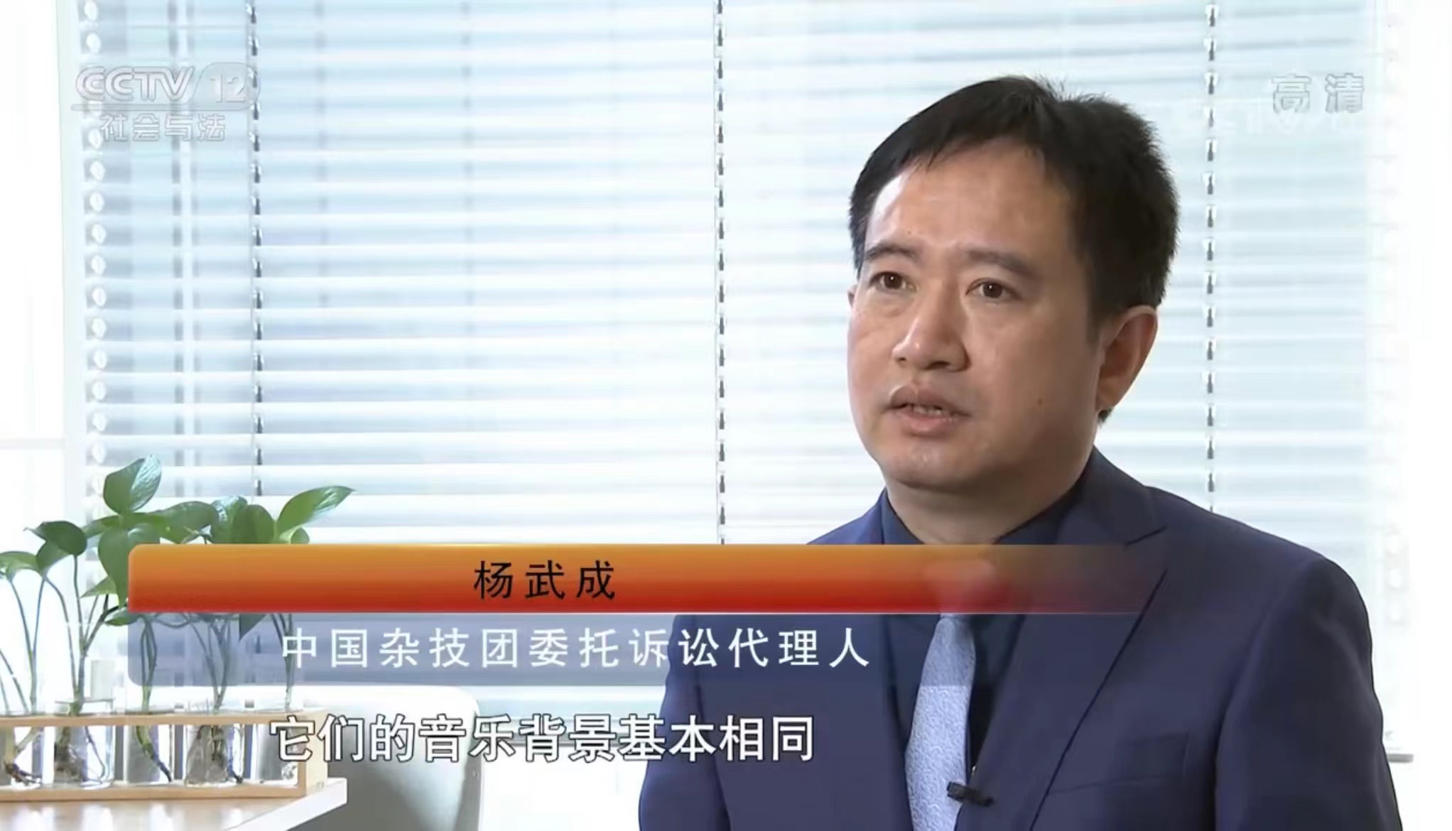 杨律师接受CCTV12采访